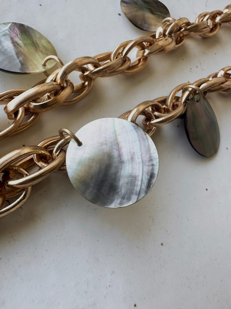 Lustre Shell Charm Necklace