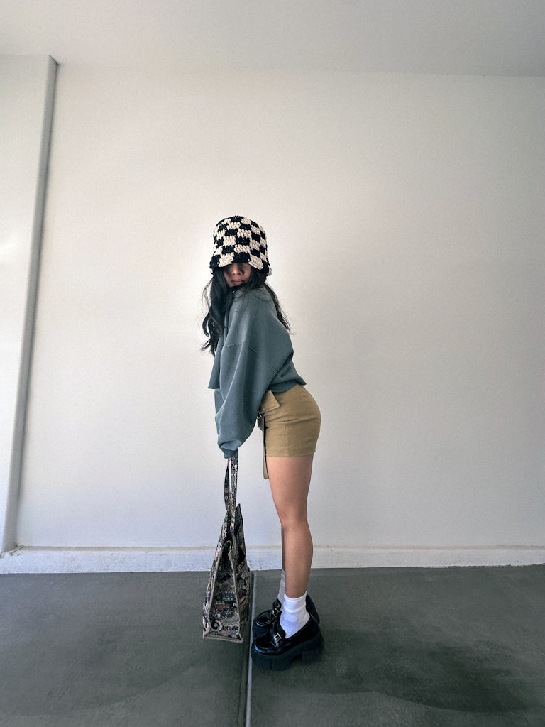 Wide Belted Mini Skort