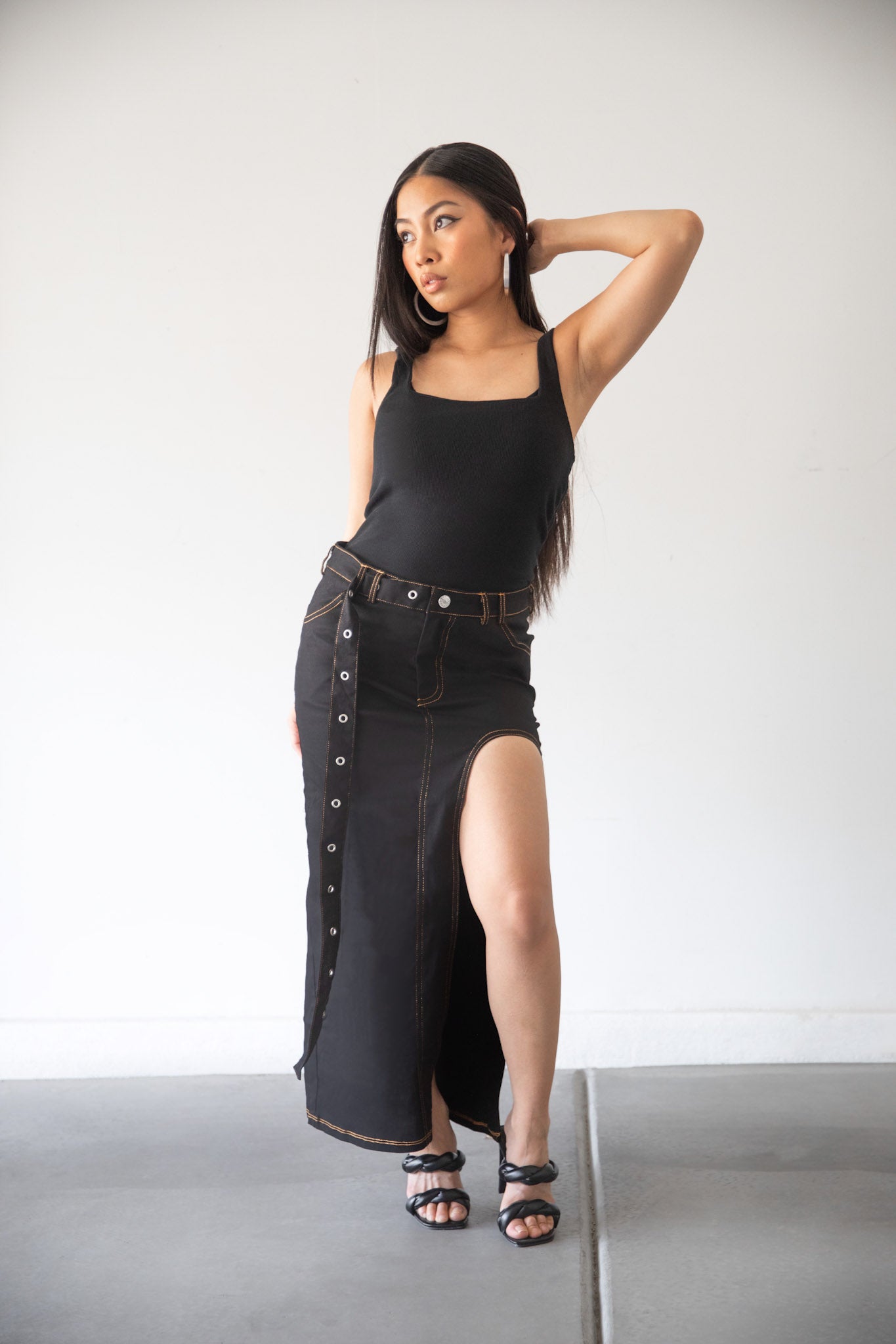 ‘That Girl’ Midi Denim Skirt